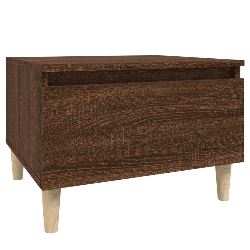 Side Table Brown Oak 50x46x35 cm Engineered Wood